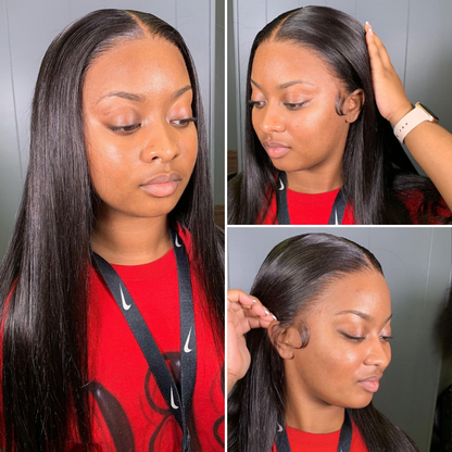 Special Offer | Alisanda Wigs | Super Natural Hairline Silky Straight Glueless 13x4 Frontal Lace Wig Human Hair Pre-Cut Lace