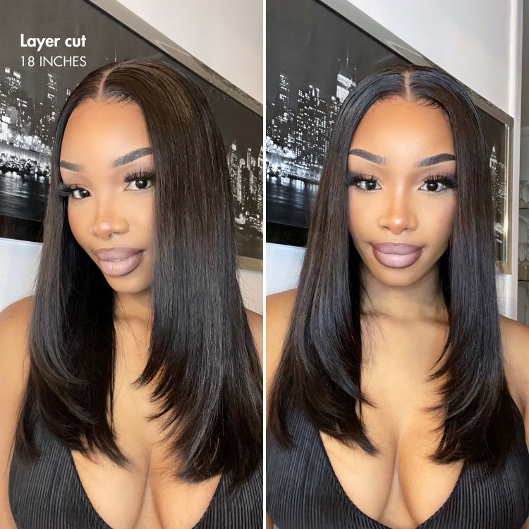 Special Offer | Alisanda Wigs | Super Natural Hairline Silky Straight Glueless 13x4 Frontal Lace Wig Human Hair Pre-Cut Lace