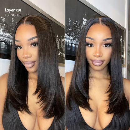 Special Offer | Alisanda Wigs | Super Natural Hairline Silky Straight Glueless 13x4 Frontal Lace Wig Human Hair Pre-Cut Lace